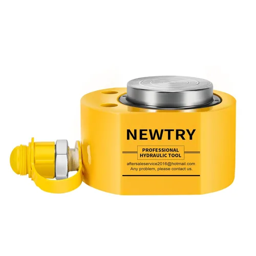 Vista 2 de NEWTRY Cilindro hidráulico de 20 toneladas de elevación Jack Porta Power 0.51 "de perfil bajo hidráulico Ram Jack Mini, portátil para construcción