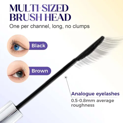 Vista 3 de Máscara de hierro 2026, máscara de metal lavable negra, máscara rizadora 3D y voluminizadora, impermeable, a prueba de manchas, para mujeres Negro