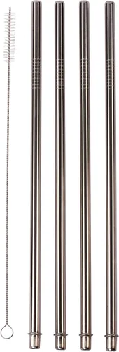 Vista 2 de 4 pajitas anchas de acero inoxidable de 40 onzas (sin taza) para vasos al vacío de doble pared Ozark Trail de 40 onzas CocoStraw
