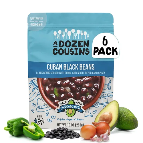 Vista 7 de A Dozen Cousins - Frijoles horneados con azúcar morena de 10 onzas (paquete de 6) Bolsa de comida preparada, comida lista para comer en aceite