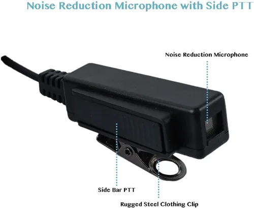 Vista 2 de Auricular de tubo de 2 cables compatible con Motorola XPR7550 APX6000