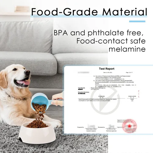 Vista 2 de Super Design Cuchara medidora de melamina para perros, 1 taza, para perros, gatos, pájaros y conejos, cuchara de alimentación para mascotas, apta