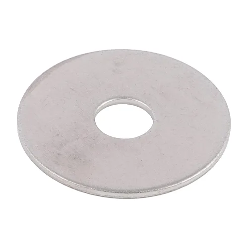 Arandela de guardabarros de 1/2" x 1-1/2" (paquete de 25) de acero chapado en zinc, cumple con ASME B18.21.1 grado industrial/comercial de Makers