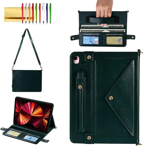 Vista 225 de Funda tipo bolso para iPad mini de 5ª/4ª/3ª/2ª/1ª generación de 7.9 pulgadas, Techcircle funda ligera tipo folio con soporte bandolera con billetera