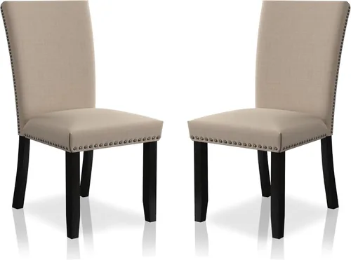 Vista 11 de HOMES: Inside + Out Doxon - Juego de mesa de comedor contemporánea de 7 piezas, color beige