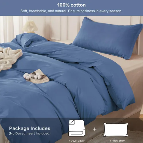 Vista 533 de SAPHREAS Juego de funda de edredón de algodón, tamaño King, a cuadros color gris oscuro y gris, geométrico, 3 piezas, 1 funda de edredón y 2 fundas