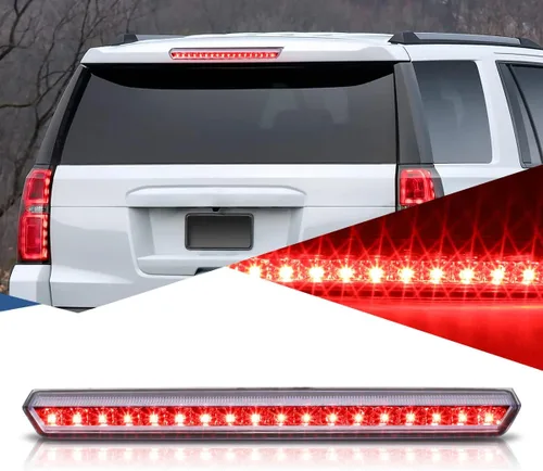 Auto Dynasty Luz LED Completa de Tercer Freno Luz Trasera Lámpara de Parada Trasera Compatible con Chevy Suburban Tahoe 15-20, Montaje Alto, Carcasa