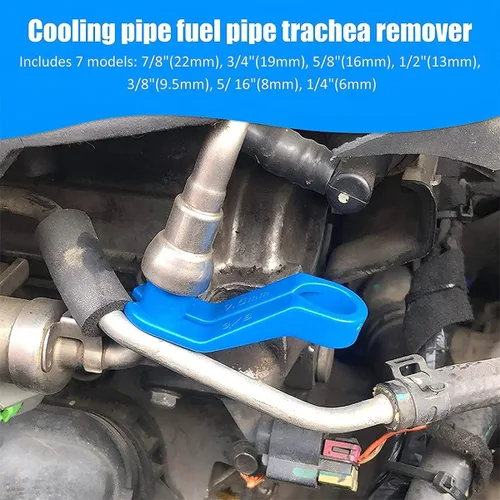 Vista 4 de AUCELI Juego de herramientas de extracción de desconexión de línea de combustible de CA para automóvil, 16 piezas de 1/4 3/8 1/2 5/8 3/4 7/8 5/16
