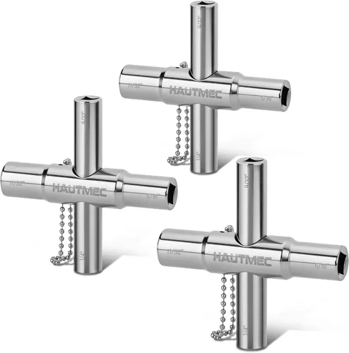 Vista 11 de HAUTMEC - Llave de agua de 4 vías (PL0028-4, 4 unidades) para llave de grifo, válvula y espiga de 1/4", 9/32", 5/16", 11/32