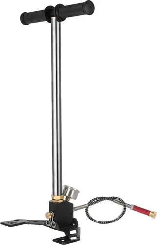 Vista 9 de VEVOR Bomba de aire PCP manual de alta presión 4500 PSI, bomba de mano de tres etapas, cámara PCP, plata
