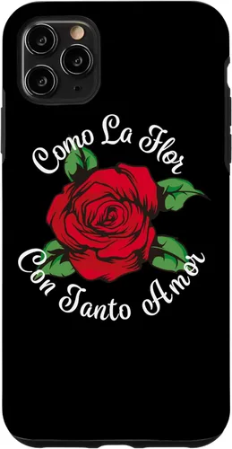Vista 13 de iPhone 14 Pro Max Como La Flor - Bailar Cumbia - Funda de regalo de fiesta de rosa mexicana