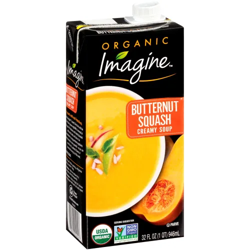 Vista 4 de Imagine Sopa Orgánica, Cremosa de Calabaza de Mantequilla, 32 Onzas