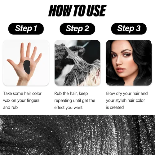 Vista 3 de Cera de color temporal para el cabello, tinte en aerosol para el cabello, cera natural para el cabello, tinte temporal para el cabello para niños