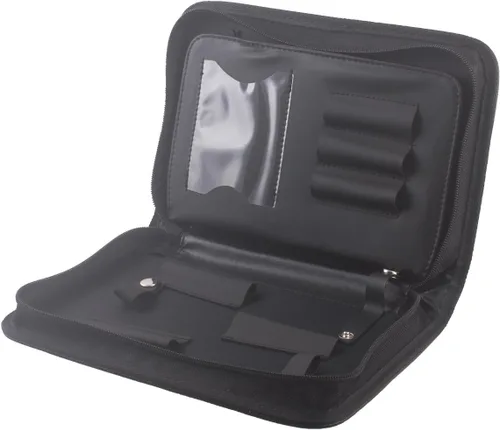 Vista 4 de Estilista grande Scissor Holder Pouch Cases para peluqueros, herramientas de salón bolsa de la pistola, cuero de la PU