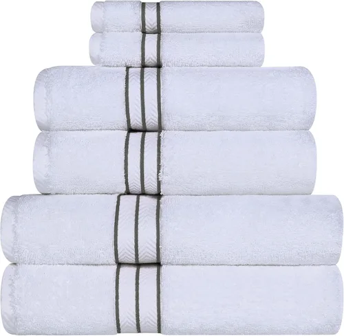 Vista 79 de Superior Juego de toallas de algodón turco ultra afelpadas de 10 piezas, ideal para baño principal, baño de invitados, secado rápido, ducha, spa