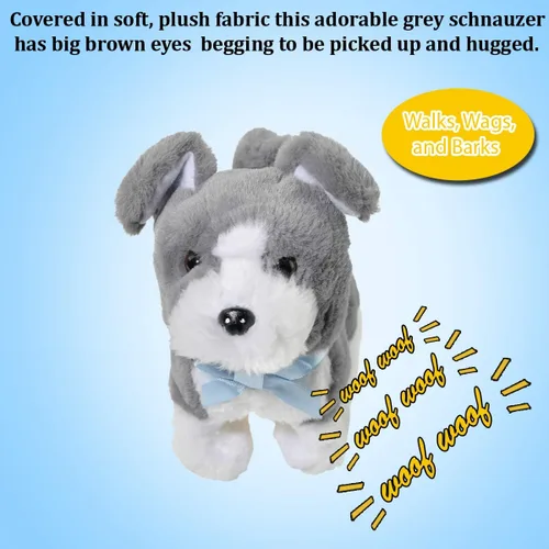 Vista 4 de Home-X - Schnauzer juguetes para perros eléctricos mascotas interactivas animales de peluche