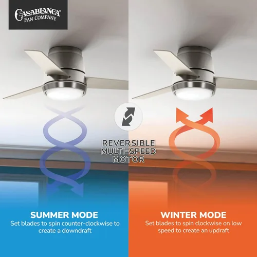 Vista 5 de Hunter Fan Company 59570 Commodus - Ventilador de techo, 44, acabado de níquel cepillado