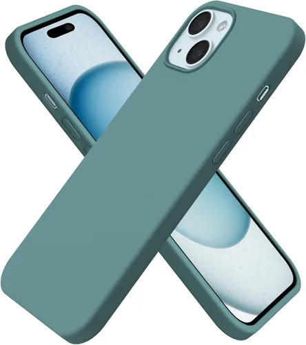 Vista 19 de Funda de silicona líquida delgada para iPhone 15 Pro, funda protectora a prueba de golpes de 6.1 pulgadas, protección antiarañazos contra caídas