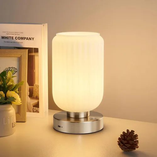 Vista 14 de LigthRound Touch Table Lamp for Bedroom, Cordless Bedside Small Table Lamp, Dimmable Rechargeable Battery Operated Lamp for Nightstand, Bedside