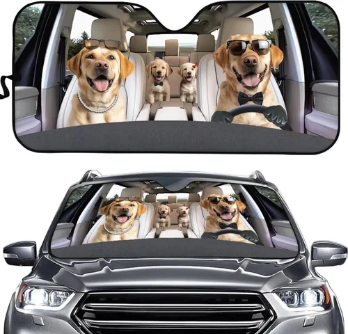 Vista 37 de SEANATIVE Funny Car Windshield Sun Shade UV Ray Sun Visor Protector Front Window Sunshade Angry Eyes Design Car Interior Accessories