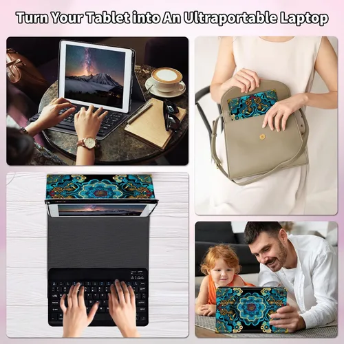 Vista 7 de Para Samsung Galaxy Tab S6 Lite Funda 2022/2020 Teclado Inalámbrico Desmontable Y Cubierta De Soporte De Cuero PU Funda Protectora Para Samsung