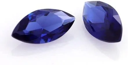 Vista 4 de Blue Sapphire Natural Gemstones Cut Stone Sapphire Healing Crystals, Marquise Energy Stone, Jewelry Making Birthstone Blue Crystals Assorted Loose