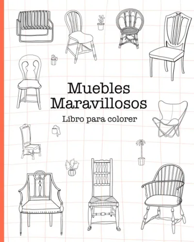 Muebles Maravillosos para colorear (Spanish Edition)