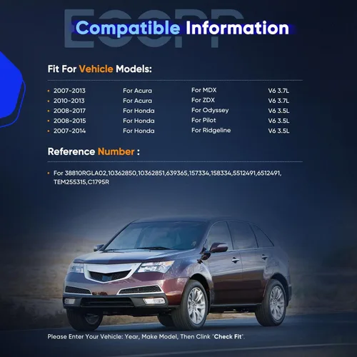 Vista 2 de ECCPP Compresor de A/C apto para Honda Odyssey para Honda Pilot Odyssey 3.5L 2008-2017 Compresor de aire acondicionado