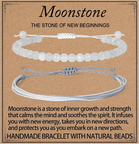 Vista 273 de LPBeads Pulsera de piedra natural hecha a mano de tamaño ajustable