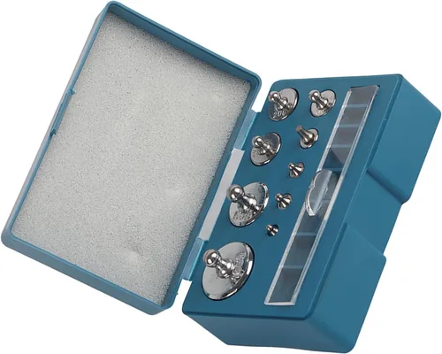 Vista 7 de Juego de pesas de calibración de precisión de 17 piezas, 3.53 oz, 1.76 oz, 0.71 oz, 0.35 oz, 0.18 oz, 0.07 oz, 0.04 oz, 500 mg, 200 mg, 100 mg, 50