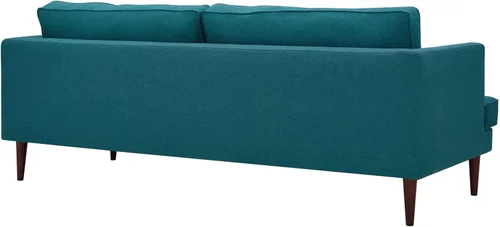 Vista 4 de Modway Sofá moderno contemporáneo de tela tapizada ágil en verde azulado