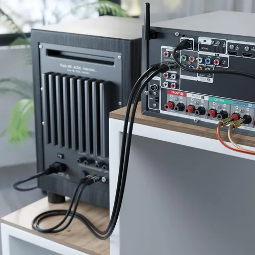 Vista 3 de CableDirect - Cable RCA/Phono de 3 pies, 2 × 2 enchufes, cable de audio estéreo, calidad de sonido prácticamente a prueba de roturas y impecable