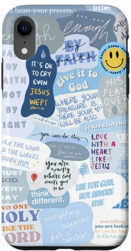 Vista 24 de Funda estética para iPhone 12 mini de versículos de la Biblia cristiana con frases positivas