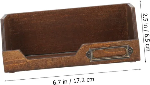 Vista 4 de Caja organizadora de joyas de madera clásica Washi Tape Holder 2pc Estuche de almacenamiento de escritorio