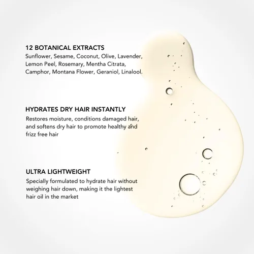 Vista 6 de BLUMAAN Aceite hidratante para el cabello, diseñado para cabello seco, encrespado, liso o rizado, aceite para fortalecer el cabello 100% natural