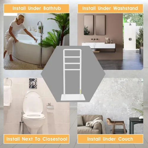 Vista 7 de YEEZOO Barra de asistencia para silla y sofá, riel de asistencia de pie con fundas antideslizantes, barra de asistencia resistente de cuatro alturas