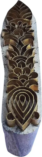 Vista 24 de Royal Kraft Sellos de madera de latón de la frontera para la impresión de bloques en arcilla, cerámica, tela BUHtag001