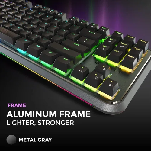 Vista 3 de WIZMAX WK3 TKL 80 Wireless Mechanical Gaming Keyboard Triple Mode BT5024GUSB-C Hot Swappable Mechanical Keyboard 87 Keys Wireless Bluetooth Keyboard