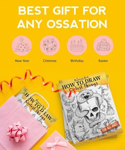 Vista 6 de Drawing Book How to Draw Coolest Things Fantasy Creatures This Step-By-Step Guide Will Teach You Draw. Basic and Beyond.