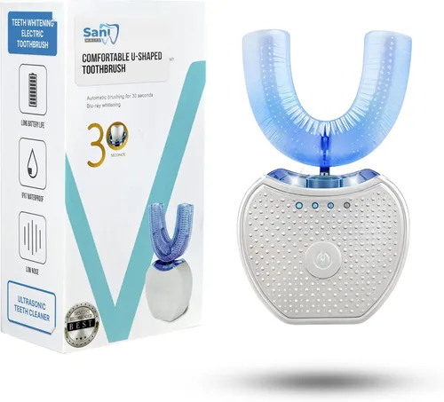 FREEZE2TRIM Sani White Cepillo de dientes ultrasónico, Cepillo sónico de brillo Ortho Sparkle, Cepillo de dientes 360 Brite para adultos en forma de