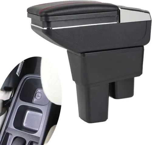 Caja de reposabrazos de automóvil para Honda Fit Jazz 2009-2013, organizador de consola central, reposabrazos de almacenamiento con soporte para