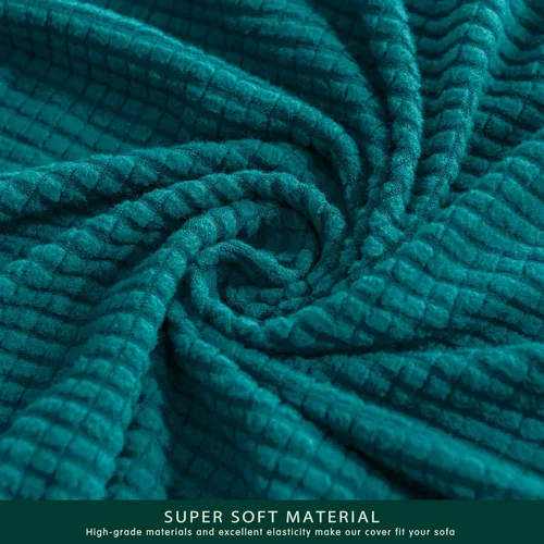 Vista 289 de CHUN YI Fundas para sofá de 7 piezas, lavables, fundas elásticas para sofá de 3 cojines con respaldo y fundas de cojín separados, protector