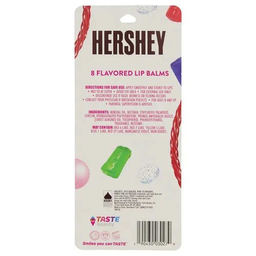 Vista 3 de Taste Beauty for Hershey's - Bálsamos labiales con sabor a chocolate y caramelo, paquete de 8 caramelos favoritos