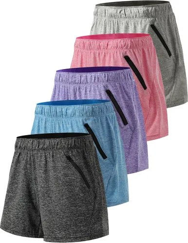 Vista 11 de Paquete de 1 o 5 pantalones cortos de entrenamiento para mujer con Negro
