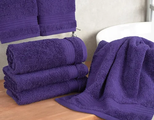 Vista 43 de Cotton Paradise 100% Cotton Turkish Washcloth Set for Bathroom, 4 Piece Soft Absorbent Small Hand Face Towels Wash Rags, Lilac