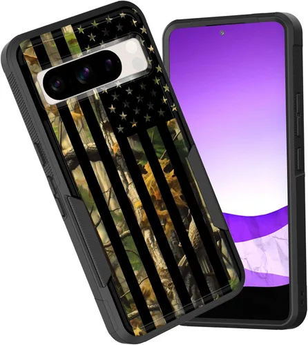 Vista 63 de Funda para Pixel 7a, funda protectora híbrida de doble capa resistente a prueba de golpes de policarbonato duro de silicona suave TPU para Google