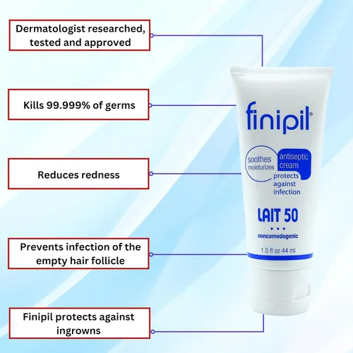 Vista 2 de Crema antiséptica Finipil 50, 1.5 onzas líquidas.
