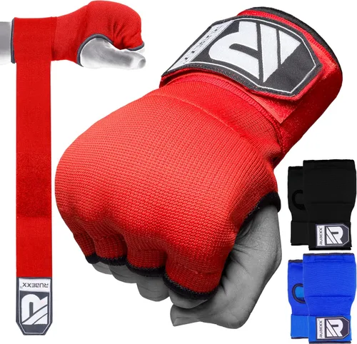Vista 8 de Guantes de boxeo acolchados para boxeo, guantes interiores de nudillos gruesos de 36 pulgadas, correa elástica para la muñeca, envoltura rápida
