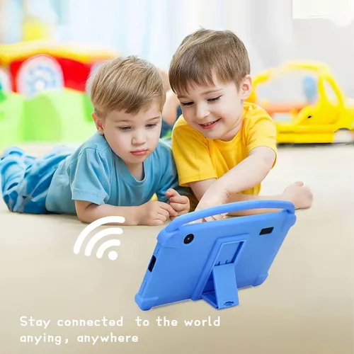 Vista 5 de YQSAVIOR Tabletas para niños, Tablet Android 12 para niños, 4 GB RAM 32 GB ROM, Tablet para niños pequeños de 7 pulgadas con pantalla IPS, control