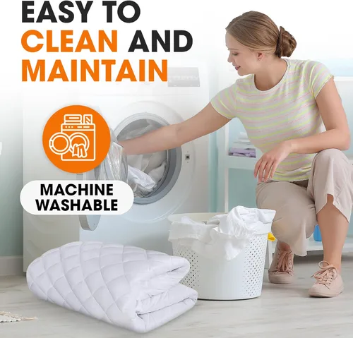 Vista 7 de Cheer Collection Protector de colchón impermeable, cómodo protector de cama para incontinencia para adultos, niños y mascotas, tamaño individual